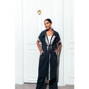 Boheme Navy Long Vest