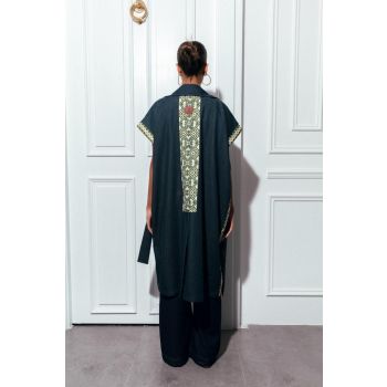 Boheme Navy Long Vest